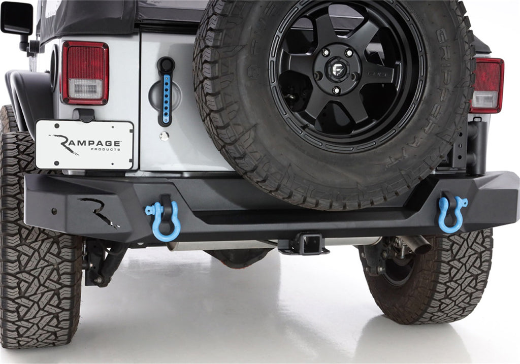 Rampage 99619 TrailGuard Rear Bumper for Select Jeep Wrangler, Jeep Wrangler JK