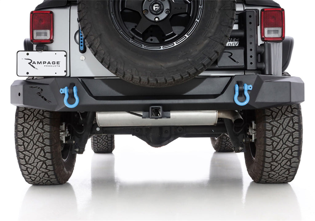 Rampage 99619 TrailGuard Rear Bumper for Select Jeep Wrangler, Jeep Wrangler JK