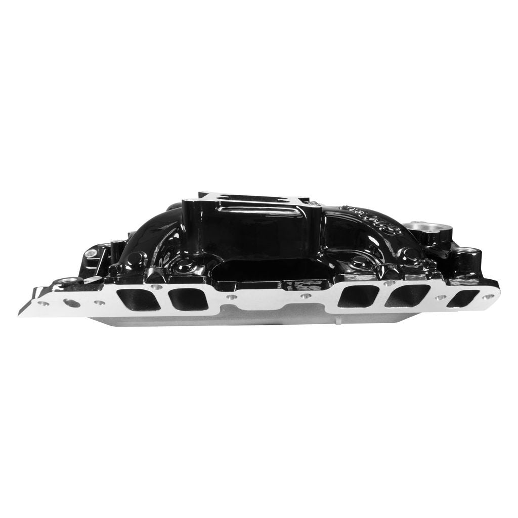 Edelbrock 7562-BP RPM Air-Gap Big Block Chevy 2-R Intake Manifold, Black Plasma Finish for Select Avanti II, Chevrolet Bel Air, Chevrolet Biscayne, Chevrolet Blazer, Chevrolet Brookwood, Chevrolet C10, Chevrolet C10 Pickup, Chevrolet C10 Suburban,