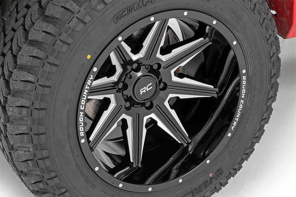Rough Country 91201212M One-Piece Series 91 Wheel for Select Cadillac Escalade, Chevrolet Colorado, Chevrolet Silverado 1500, Chevrolet Suburban, Chevrolet Tahoe, Chevrolet Trailblazer, Ford Bronco, Ford Ranger, GMC Canyon, GMC Sierra 1500, GMC Sierra