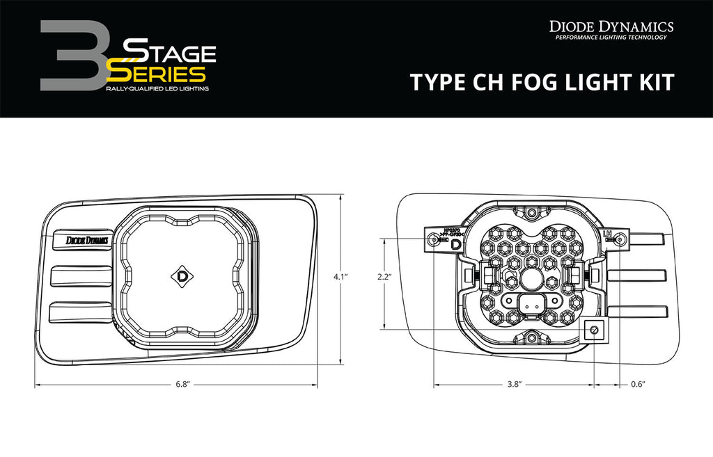 Diode Dynamics DD7307 Pod light featuring advanced TIR optics for high efficiency and focus. for Select Chevrolet Avalanche, Chevrolet Silverado 1500, Chevrolet Silverado 2500, Chevrolet Silverado HD, Chevrolet Silverado 3500, Chevrolet Silverado HD,