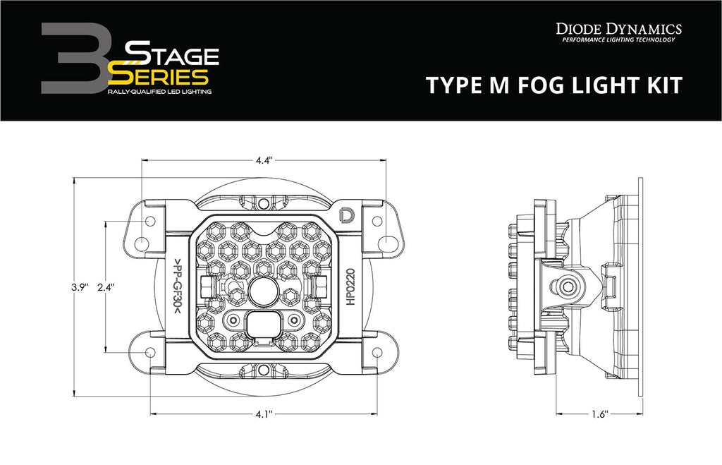 Diode Dynamics DD7044 Pod light featuring advanced TIR optics for high efficiency and focus. for Select Chrysler 300, Chrysler PT Cruiser, Dodge Charger, Dodge Journey, Dodge Magnum, Jeep Cherokee, Jeep Gladiator, Jeep Grand Cherokee, Jeep Wrangler, Jeep