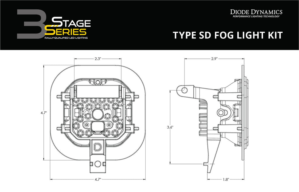 Diode Dynamics DD7095 Pod light featuring advanced TIR optics for high efficiency and focus. for Select Ford F-250 Super Duty, Ford F-350 Super Duty, Ford F-450 Super Duty, Ford F-550 Super Duty