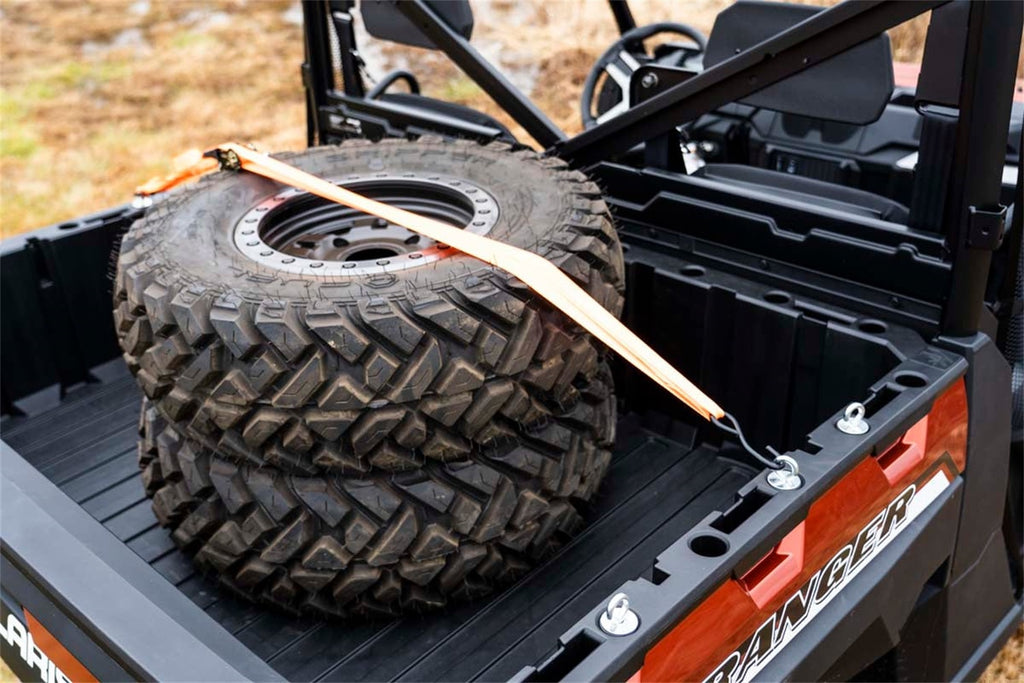 Rough Country 99010 Bed Tie-Down Kit for Select Polaris General 1000, Polaris General Deluxe, Polaris General Deluxe Ride Command Edition, Polaris General EPS, Polaris General EPS Deluxe, Polaris General EPS Hunter Edition, Polaris General EPS Limited