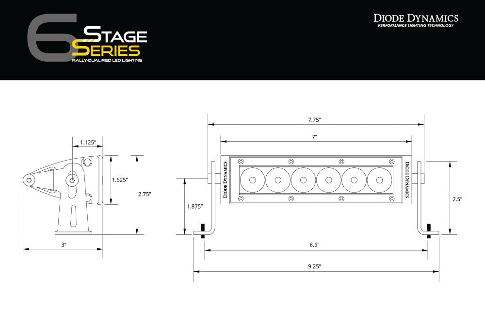 Diode Dynamics DD5036S Light bar featuring advanced TIR optics for high efficiency and focus.