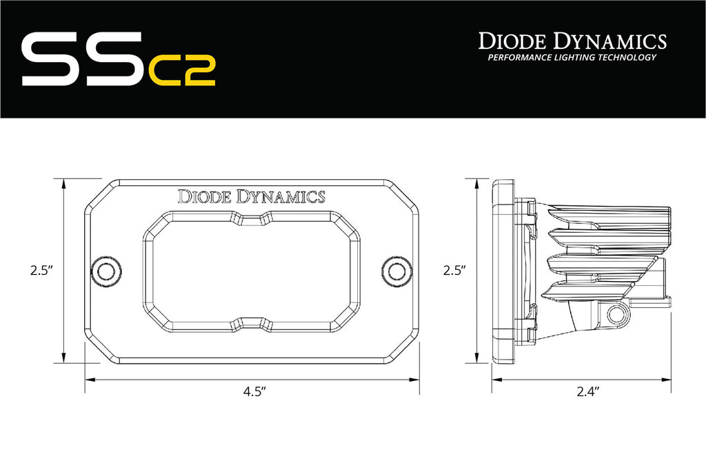 Diode Dynamics DD6735P Pod light featuring modern TIR optics for the highest intensity on the market.