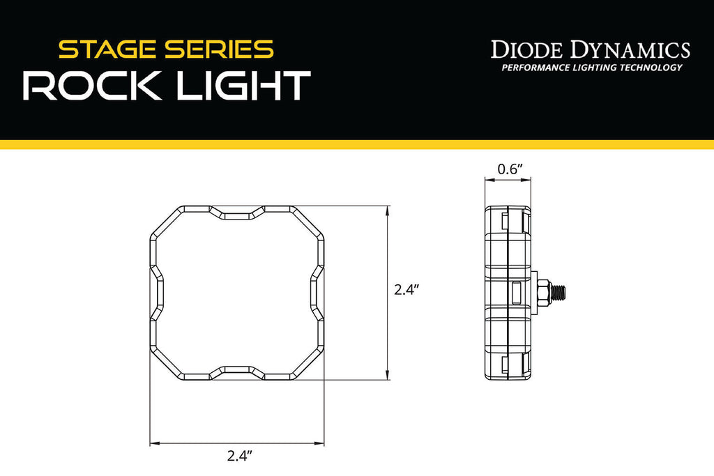 Diode Dynamics DD7461 High-power RGBW LED function. Convenient center-mount installation.
