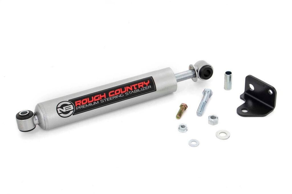 Rough Country 8730630 N3 Steering Stabilizer for Select Jeep Wrangler, Jeep Wrangler JK