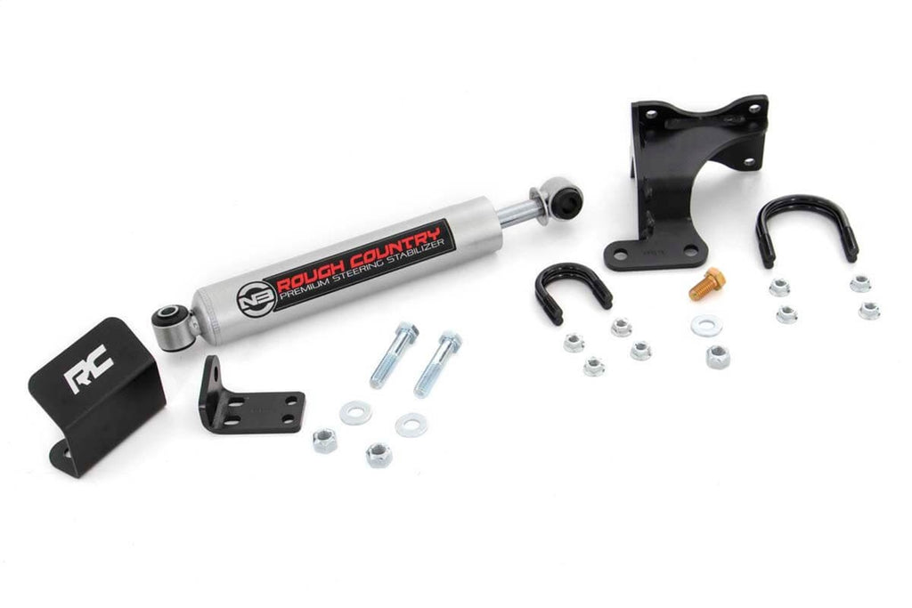Rough Country 8731930 N3 Steering Stabilizer for Select Jeep Wrangler, Jeep Wrangler JK