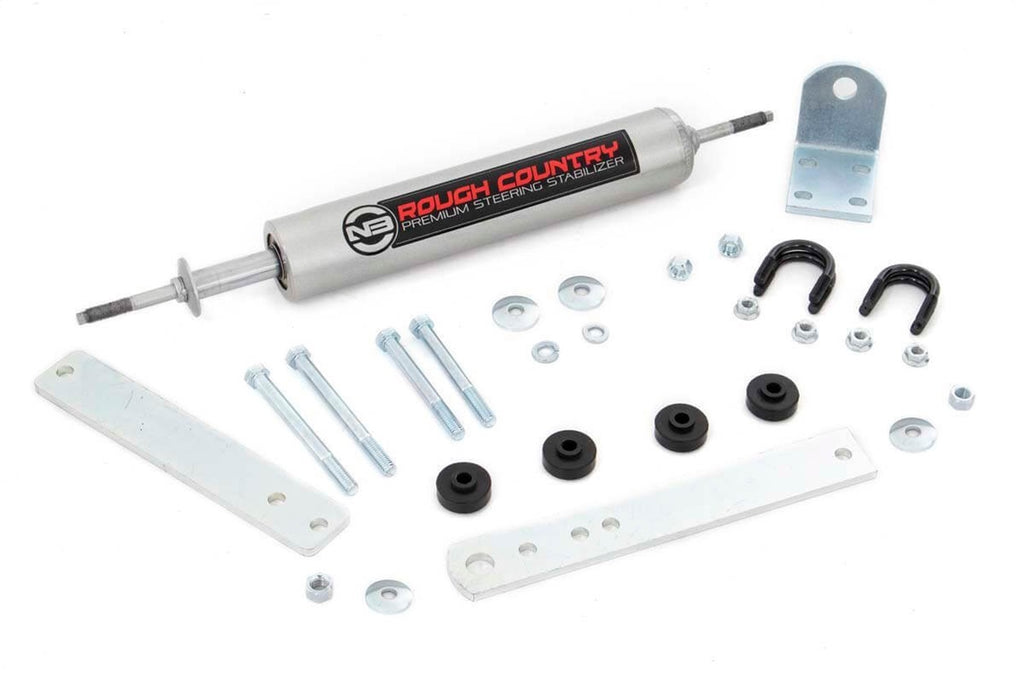 Rough Country 8734230 N3 Steering Stabilizer for Select Ford Bronco, Ford F-150, Ford F-250, Ford F-250 HD, Ford F-350