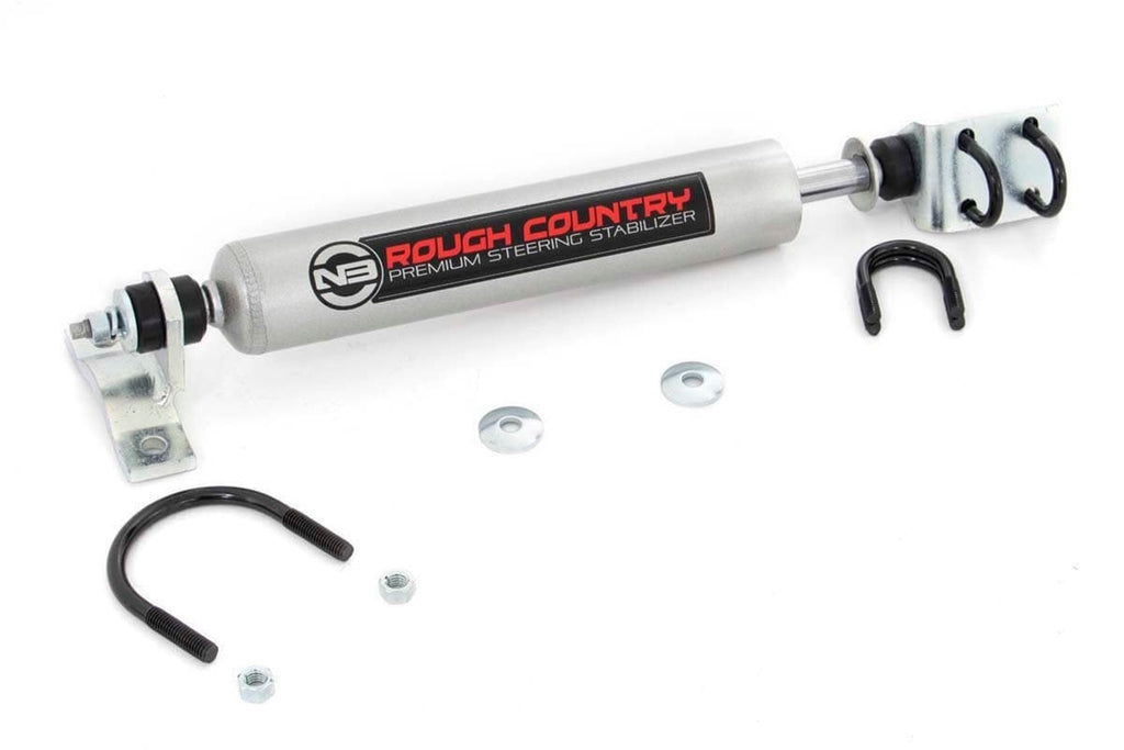 Rough Country 8734530 N3 Steering Stabilizer for Select Dodge Raider, Jeep CJ3, Jeep CJ5, Jeep CJ5A, Jeep CJ7, Jeep Scrambler, Suzuki Samurai