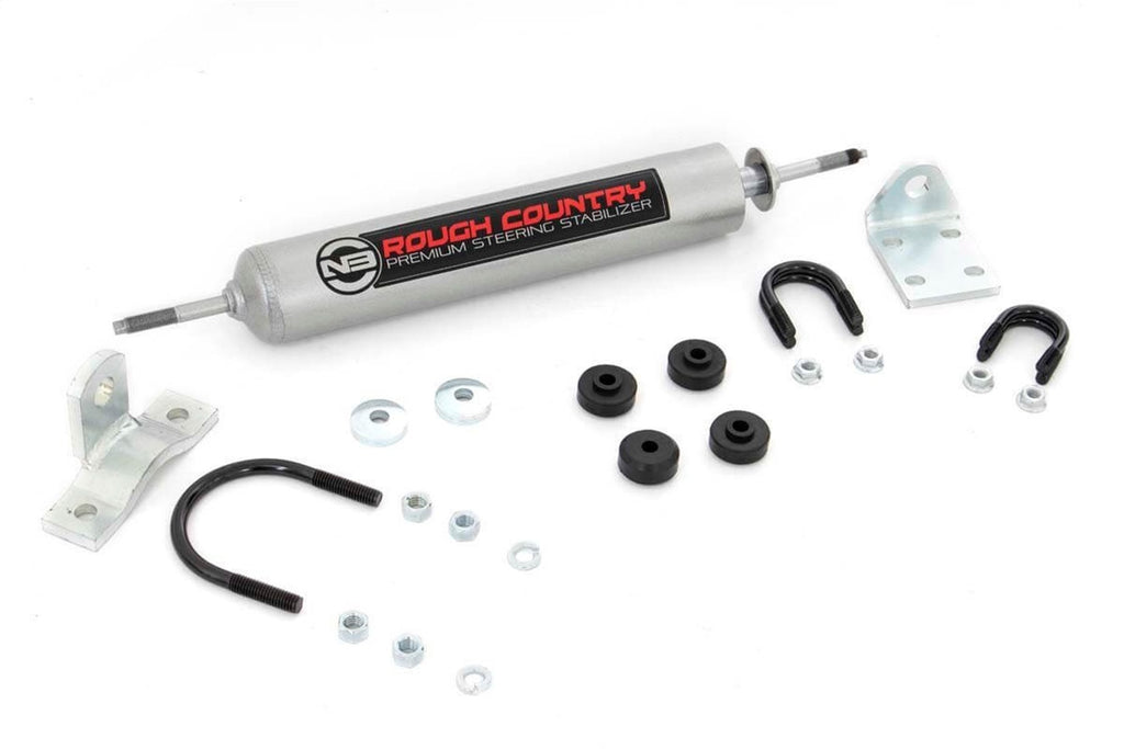 Rough Country 8734530 N3 Steering Stabilizer for Select Dodge Raider, Jeep CJ3, Jeep CJ5, Jeep CJ5A, Jeep CJ7, Jeep Scrambler, Suzuki Samurai