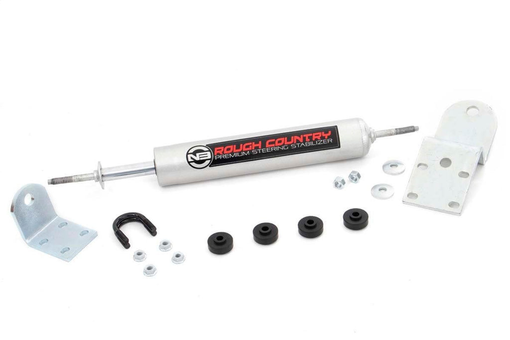 Rough Country 8738630 N3 Steering Stabilizer for Select Chevrolet C1500, Chevrolet C1500 Suburban, Chevrolet C2500, Chevrolet C2500 Suburban, Chevrolet R2500, Chevrolet Tahoe, GMC C1500, GMC C1500 Suburban, GMC C2500, GMC C2500 Suburban, GMC R2500, GMC