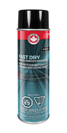 Dominion Sure Seal SUF Fast Dry Paintable Black Rubberized & Low Voc Undercoating - 405g