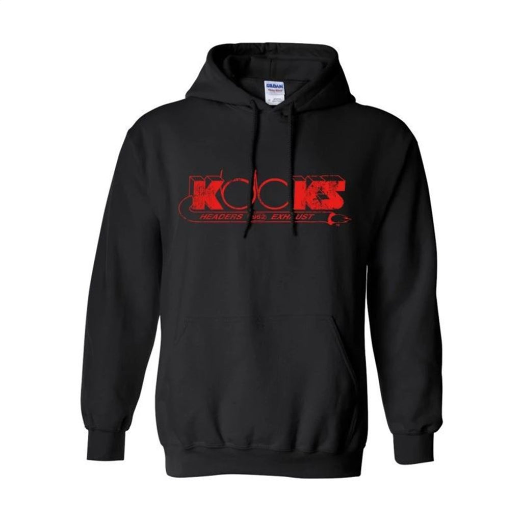 Kooks Custom Headers HS-100603-00 American Flag Exhaust Pullover Hoodie Black-Small
