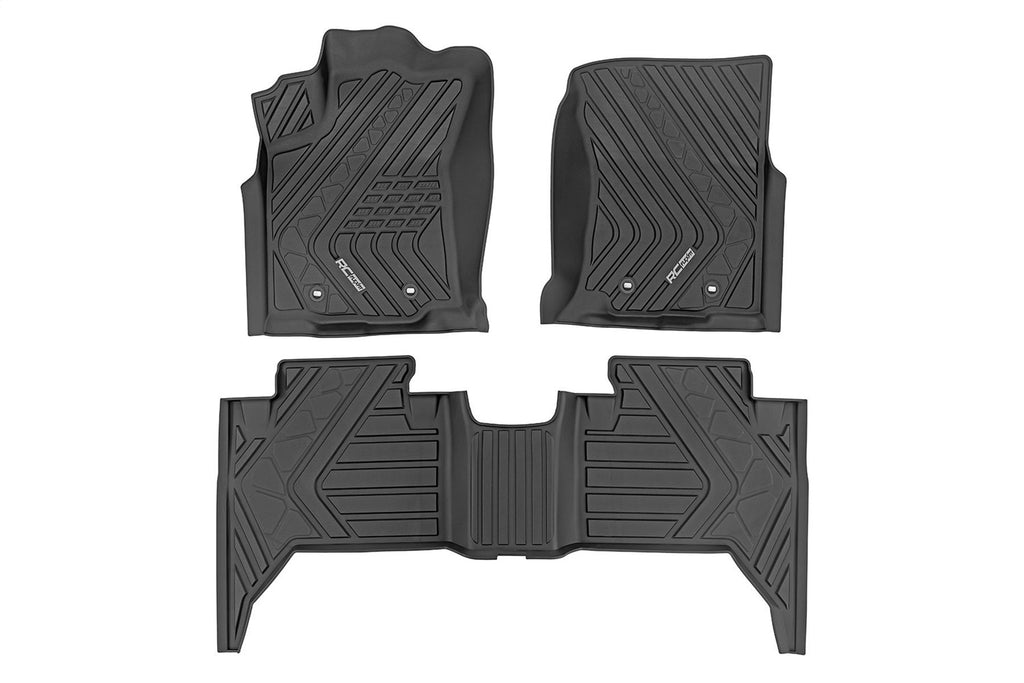 Rough Country FF-71216 Flex-Fit Floor Mats for Select Toyota Tacoma