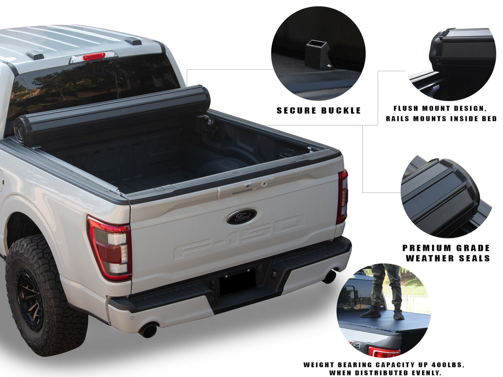 Armordillo 8723920 2022-2024 Nissan Frontier CoveRex RTX Roll Up Truck Bed Tonneau Cover (5' Bed) for Select Nissan Frontier