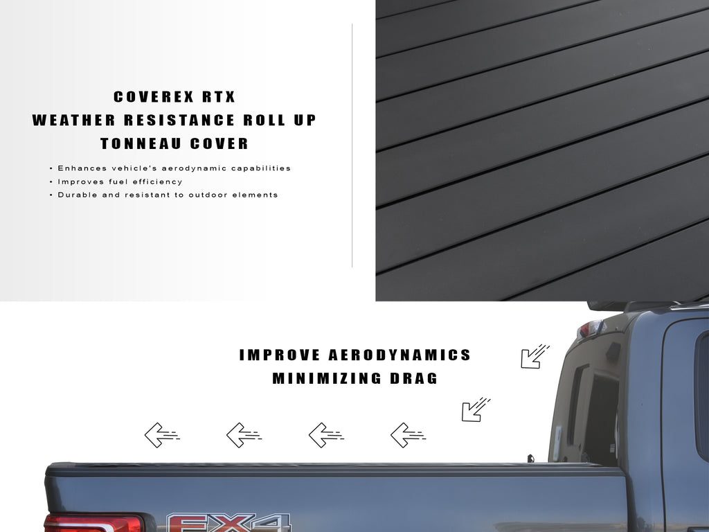 Armordillo 8722565 2004-2012 Chevrolet Colorado CoveRex RTX Roll Up Truck Bed Tonneau Cover 6' Bed for Select Chevrolet Colorado, GMC Canyon