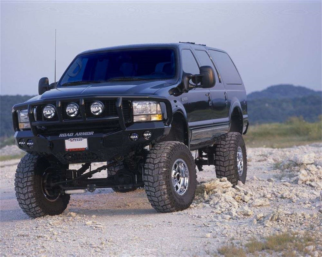 Road Armor 66002B Stealth Winch Front Bumper for Select Ford Excursion, Ford F-250, Ford F-250 Super Duty, Ford F-350 Super Duty, Ford F-450 Super Duty