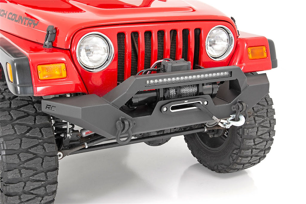 Rough Country 10595 LED Winch Bumper for Select Jeep TJ, Jeep Wrangler