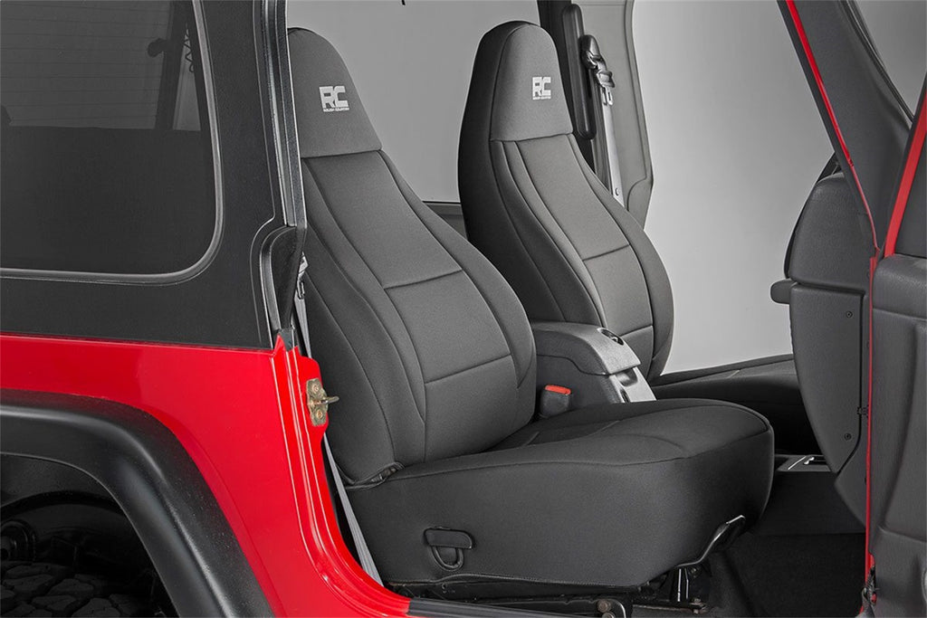 Rough Country 91001 Seat Cover Set for Select Jeep TJ, Jeep Wrangler