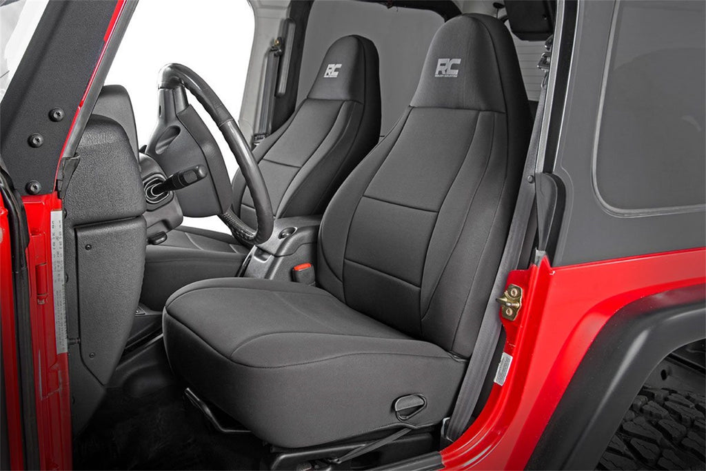 Rough Country 91001 Seat Cover Set for Select Jeep TJ, Jeep Wrangler