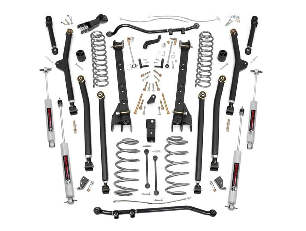 Rough Country 65922 X-Series Long Arm Suspension Lift Kit w/Shocks for Select Jeep TJ, Jeep Wrangler