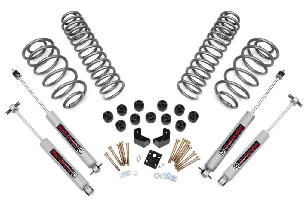 Rough Country 647.20 Combo Suspension Lift Kit w/Shocks for Select Jeep TJ, Jeep Wrangler