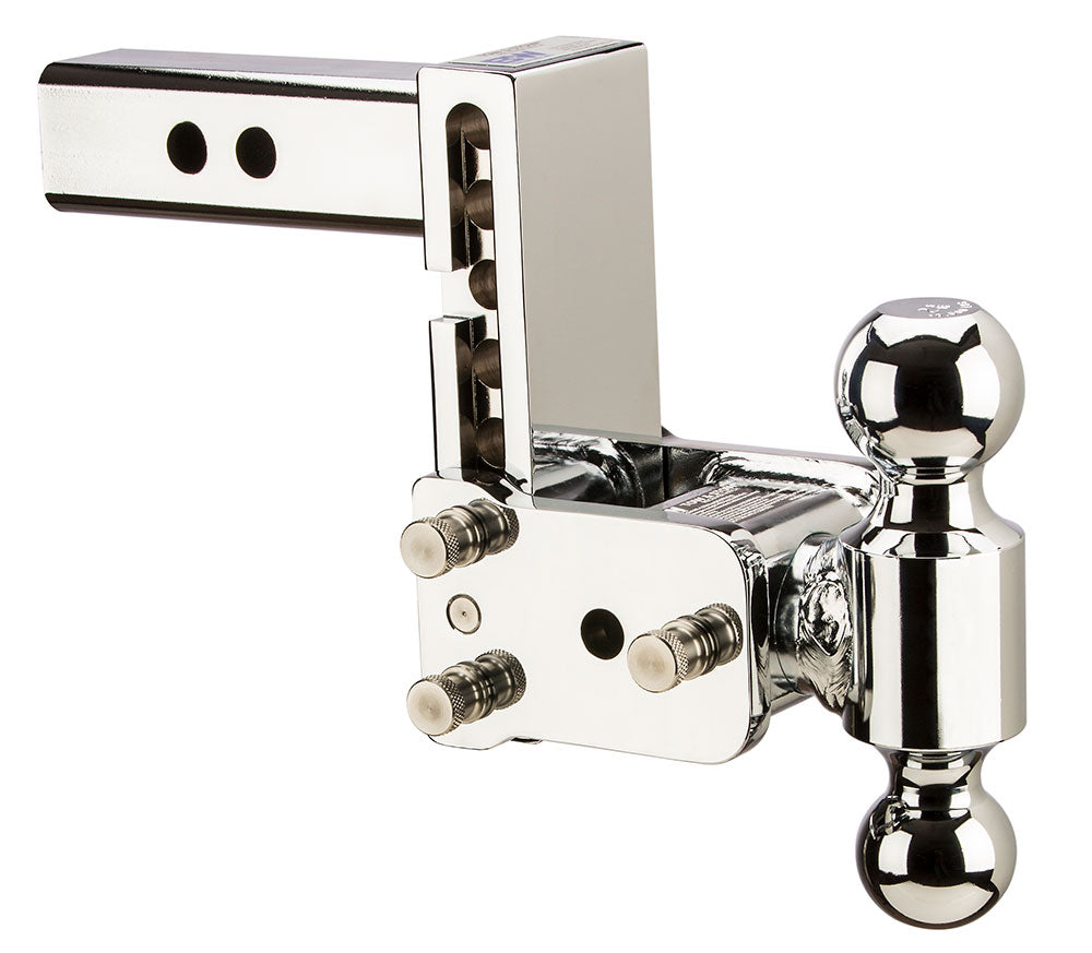 B&W Trailer Hitches TS10037C B&W Tow And Stow Dual Ball 2" Adj Ball Mount 5" Drop/5-1/2" Rise, Chrome - Truck Part Superstore