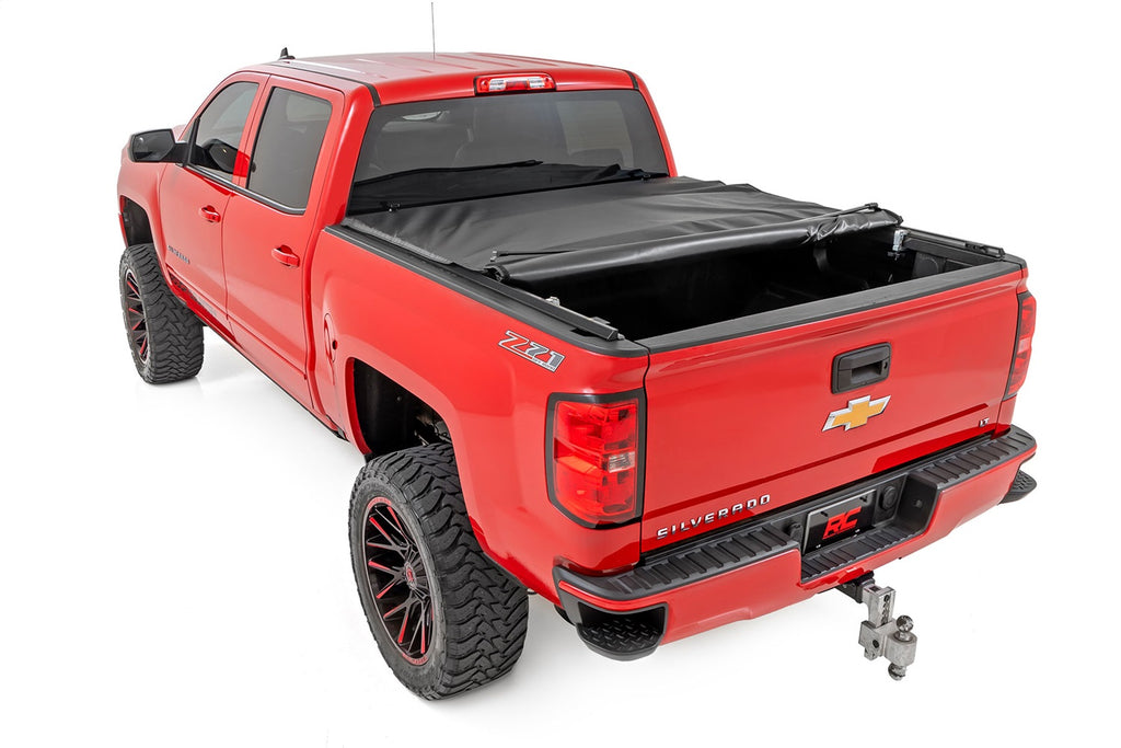 Rough Country 42119551 Soft Roll-Up Bed Cover for Select Chevrolet Silverado 1500, GMC Sierra