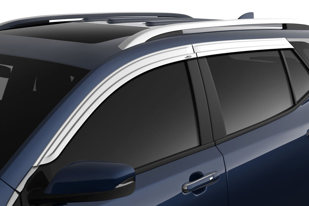 Husky Liners 2884059 Low Profile Ventvisor Deflector; Smoke with Chrome Trim; Outside Mount; 4 pc. for Select GMC Terrain