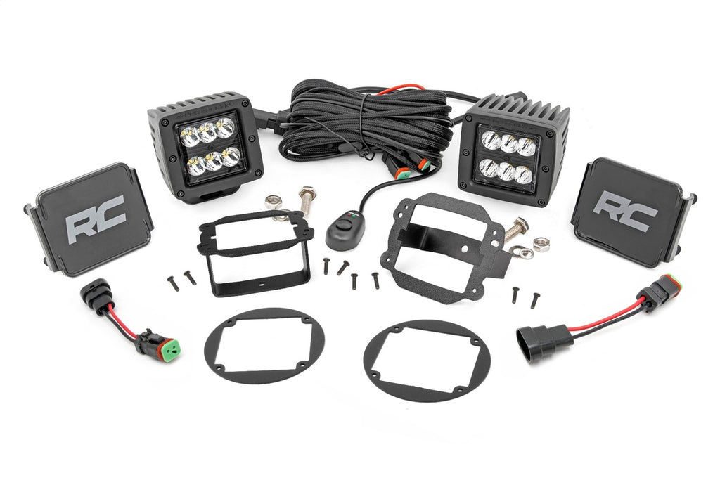 Rough Country 70630 Black Series LED Fog Light Kit for Select Jeep Wrangler, Jeep Wrangler JK