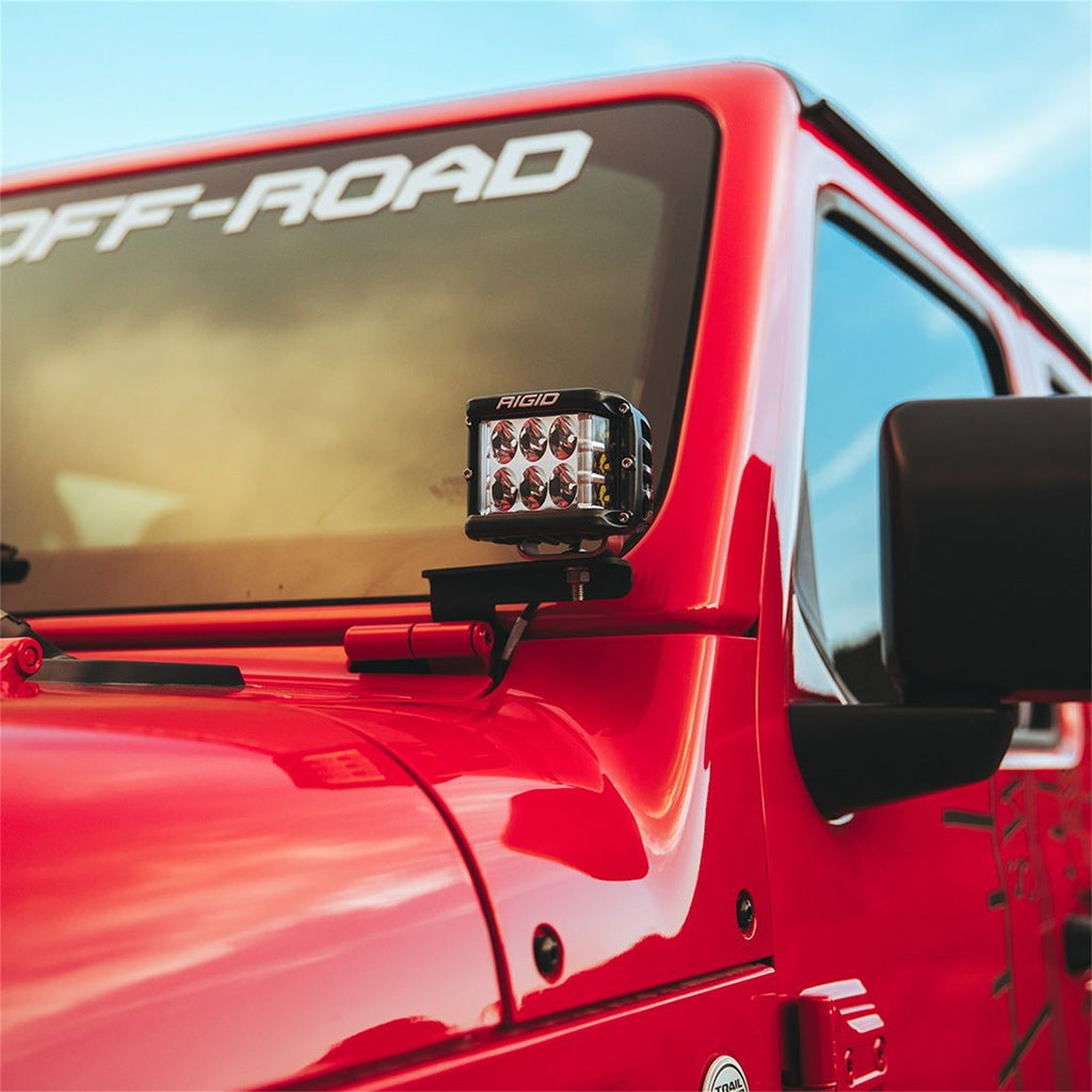 Rigid Industries 41659 2018 WRANGLER JL A-PILLAR MOUNT FITS 2 D-SERIES; 2 D-SS; 2 SR-M; OR 2 IGNITES for Select Jeep Wrangler