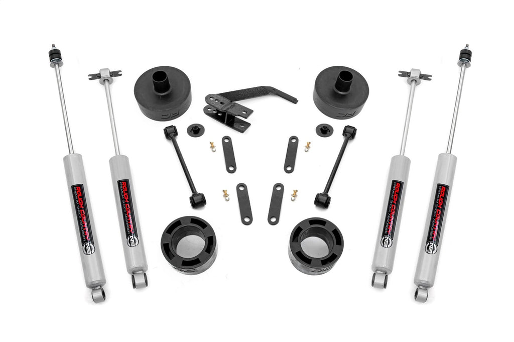 Rough Country 65730 Suspension Lift Kit w/Shock for Select Jeep Wrangler, Jeep Wrangler JK